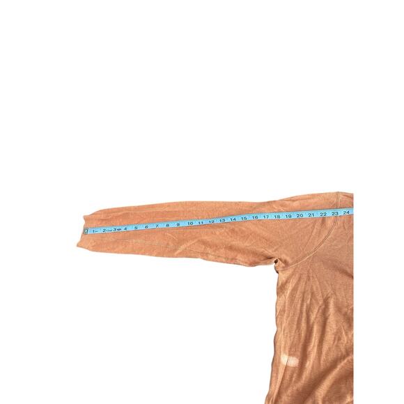 Banana Republic Sweater Men's Orange Silk Linen V-Neck Long Sleeve Knit Large - Picture 10 of 11